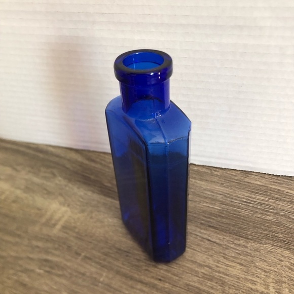 Vintage Cobalt Glass Medicine Bottle - Picture 5 of 12